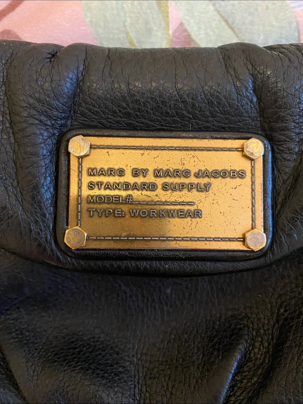 Genuine Marc Jacobs Black Leather Crossbody with Gold Chain